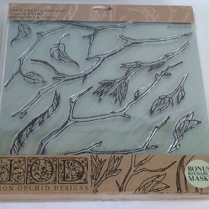 Iron Orchid Designs IOD Branches & Vines 12" Silicone Decor Stamp Set